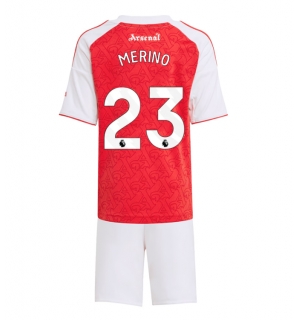 Arsenal Mikel Merino #23 Hjemmedraktsett Barn 2025-26 Kortermet (+ Korte bukser)
