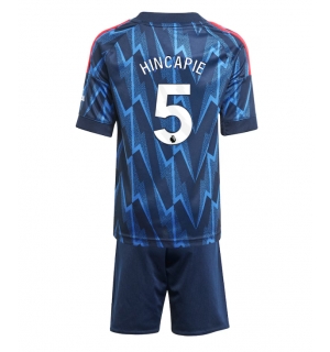 Arsenal Piero Hincapie #5 Bortedraktsett Barn 2025-26 Kortermet (+ Korte bukser)