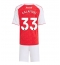 Arsenal Riccardo Calafiori #33 Hjemmedraktsett Barn 2025-26 Kortermet (+ Korte bukser)