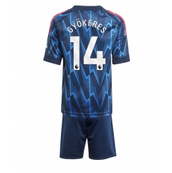 Arsenal Viktor Gyokeres #14 Bortedraktsett Barn 2025-26 Kortermet (+ Korte bukser)