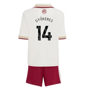 Arsenal Viktor Gyokeres #14 Tredjedraktsett Barn 2025-26 Kortermet (+ Korte bukser)