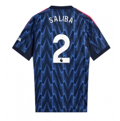 Arsenal William Saliba #2 Bortedrakt 2025-26 Kortermet