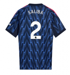 Arsenal William Saliba #2 Bortedrakt 2025-26 Kortermet