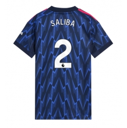 Arsenal William Saliba #2 Bortedrakt Dame 2025-26 Kortermet
