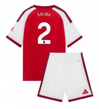 Arsenal William Saliba #2 Hjemmedraktsett Barn 2026-27 Kortermet (+ Korte bukser)