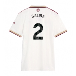 Arsenal William Saliba #2 Tredjedrakt Dame 2025-26 Kortermet