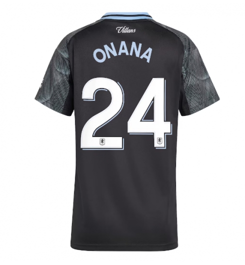 Aston Villa Amadou Onana #24 Bortedrakt Dame 2025-26 Kortermet Aston Villa Amadou Onana #24 Bortedrakt Dame 2025-26 Kortermet