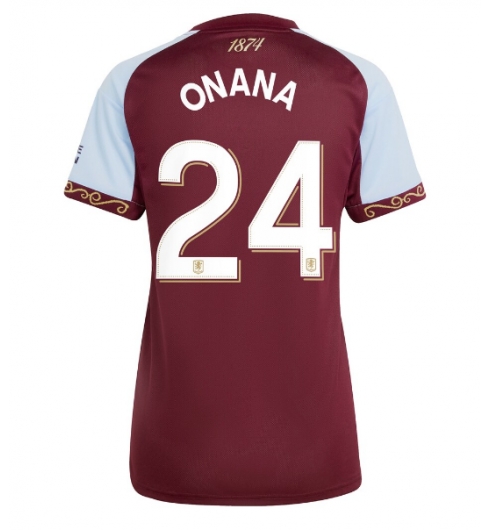 Aston Villa Amadou Onana #24 Hjemmedrakt Dame 2025-26 Kortermet Aston Villa Amadou Onana #24 Hjemmedrakt Dame 2025-26 Kortermet