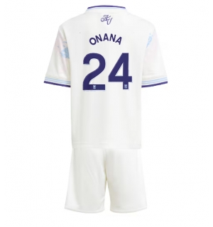 Aston Villa Amadou Onana #24 Tredjedraktsett Barn 2025-26 Kortermet (+ Korte bukser)