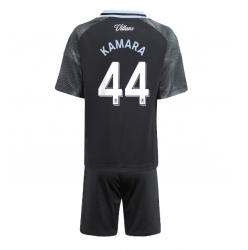 Aston Villa Boubacar Kamara #44 Bortedraktsett Barn 2025-26 Kortermet (+ Korte bukser)