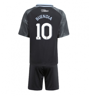 Aston Villa Emiliano Buendia #10 Bortedraktsett Barn 2025-26 Kortermet (+ Korte bukser)