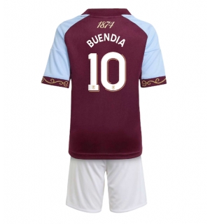 Aston Villa Emiliano Buendia #10 Hjemmedraktsett Barn 2025-26 Kortermet (+ Korte bukser)