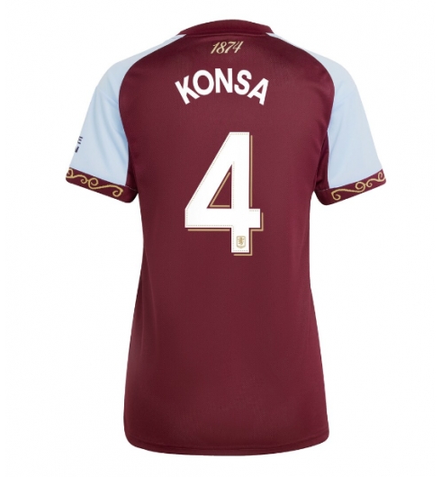 Aston Villa Ezri Konsa #4 Hjemmedrakt Dame 2025-26 Kortermet Aston Villa Ezri Konsa #4 Hjemmedrakt Dame 2025-26 Kortermet