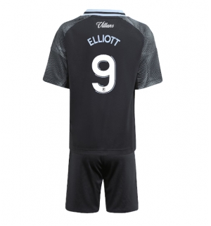 Aston Villa Harvey Elliott #9 Bortedraktsett Barn 2025-26 Kortermet (+ Korte bukser)