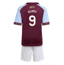 Aston Villa Harvey Elliott #9 Hjemmedraktsett Barn 2025-26 Kortermet (+ Korte bukser)