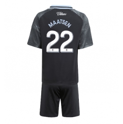 Aston Villa Ian Maatsen #22 Bortedraktsett Barn 2025-26 Kortermet (+ Korte bukser)