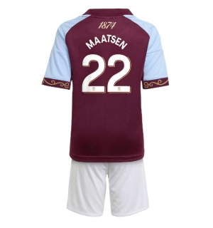 Aston Villa Ian Maatsen #22 Hjemmedraktsett Barn 2025-26 Kortermet (+ Korte bukser)