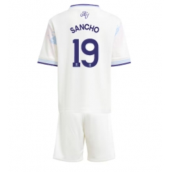 Aston Villa Jadon Sancho #19 Tredjedraktsett Barn 2025-26 Kortermet (+ Korte bukser)
