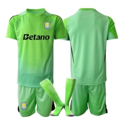 Aston Villa Keeper Bortedraktsett Barn 2025-26 Kortermet (+ Korte bukser)