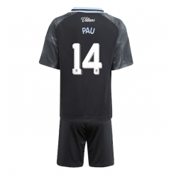 Aston Villa Pau Torres #14 Bortedraktsett Barn 2025-26 Kortermet (+ Korte bukser)