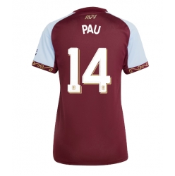Aston Villa Pau Torres #14 Hjemmedrakt Dame 2025-26 Kortermet