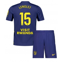Atletico Madrid Clement Lenglet #15 Bortedraktsett Barn 2025-26 Kortermet (+ Korte bukser)