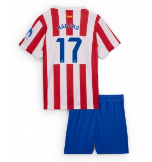 Atletico Madrid David Hancko #17 Hjemmedraktsett Barn 2025-26 Kortermet (+ Korte bukser)