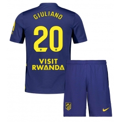 Atletico Madrid Giuliano Simeone #20 Bortedraktsett Barn 2025-26 Kortermet (+ Korte bukser)