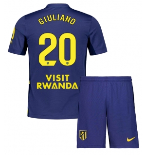 Atletico Madrid Giuliano Simeone #20 Bortedraktsett Barn 2025-26 Kortermet (+ Korte bukser)