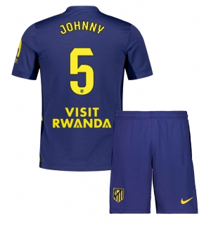 Atletico Madrid Johnny Cardoso #5 Bortedraktsett Barn 2025-26 Kortermet (+ Korte bukser)