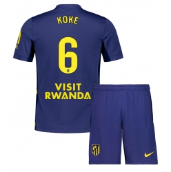 Atletico Madrid Koke #6 Bortedraktsett Barn 2025-26 Kortermet (+ Korte bukser)