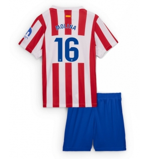 Atletico Madrid Nahuel Molina #16 Hjemmedraktsett Barn 2025-26 Kortermet (+ Korte bukser)