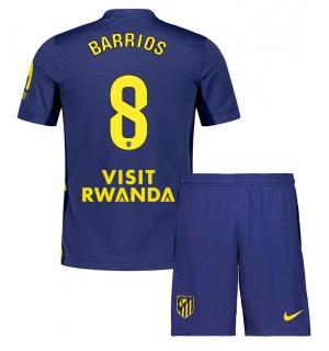 Atletico Madrid Pablo Barrios #8 Bortedraktsett Barn 2025-26 Kortermet (+ Korte bukser)