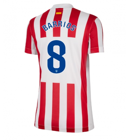 Atletico Madrid Pablo Barrios #8 Hjemmedrakt Dame 2025-26 Kortermet Atletico Madrid Pablo Barrios #8 Hjemmedrakt Dame 2025-26 Kortermet