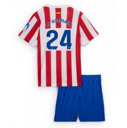 Atletico Madrid Robin Le Normand #24 Hjemmedraktsett Barn 2025-26 Kortermet (+ Korte bukser)