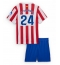 Atletico Madrid Robin Le Normand #24 Hjemmedraktsett Barn 2025-26 Kortermet (+ Korte bukser)