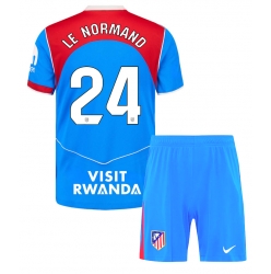 Atletico Madrid Robin Le Normand #24 Tredjedraktsett Barn 2025-26 Kortermet (+ Korte bukser)
