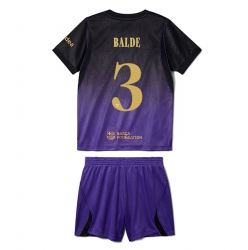 Barcelona Alejandro Balde #3 Bortedraktsett Barn 2026-27 Kortermet (+ Korte bukser)