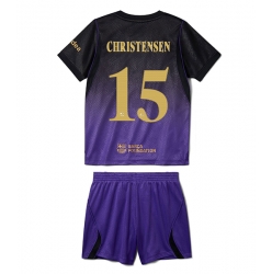 Barcelona Andreas Christensen #15 Bortedraktsett Barn 2026-27 Kortermet (+ Korte bukser)