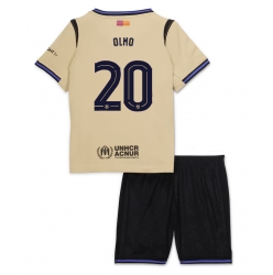 Barcelona Dani Olmo #20 Bortedraktsett Barn 2025-26 Kortermet (+ Korte bukser)