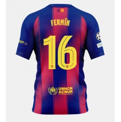 Barcelona Fermin Lopez #16 Hjemmedrakt 2025-26 Kortermet