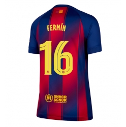 Barcelona Fermin Lopez #16 Hjemmedrakt Dame 2025-26 Kortermet