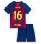 Barcelona Fermin Lopez #16 Hjemmedraktsett Barn 2025-26 Kortermet (+ Korte bukser)