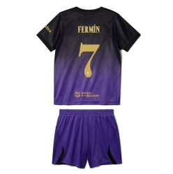 Barcelona Fermin Lopez #7 Bortedraktsett Barn 2026-27 Kortermet (+ Korte bukser)