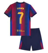 Barcelona Fermin Lopez #7 Hjemmedraktsett Barn 2026-27 Kortermet (+ Korte bukser)