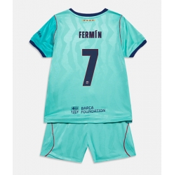 Barcelona Fermin Lopez #7 Tredjedraktsett Barn 2026-27 Kortermet (+ Korte bukser)