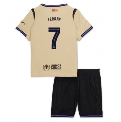 Barcelona Ferran Torres #7 Bortedraktsett Barn 2025-26 Kortermet (+ Korte bukser)
