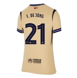 Barcelona Frenkie de Jong #21 Bortedrakt Dame 2025-26 Kortermet
