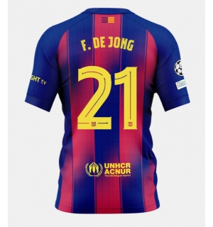 Barcelona Frenkie de Jong #21 Hjemmedrakt 2025-26 Kortermet