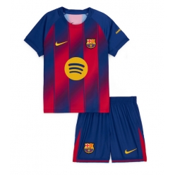 Barcelona Hjemmedraktsett Barn 2025-26 Kortermet (+ Korte bukser)